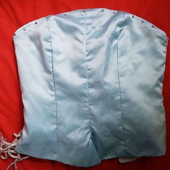 Vintage 2000s Y2K prom dress ice blue - Picture 3 of 8
